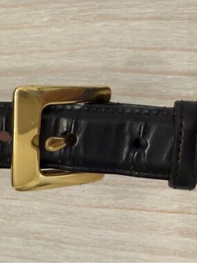 Coach Black Leather Belt Strap
